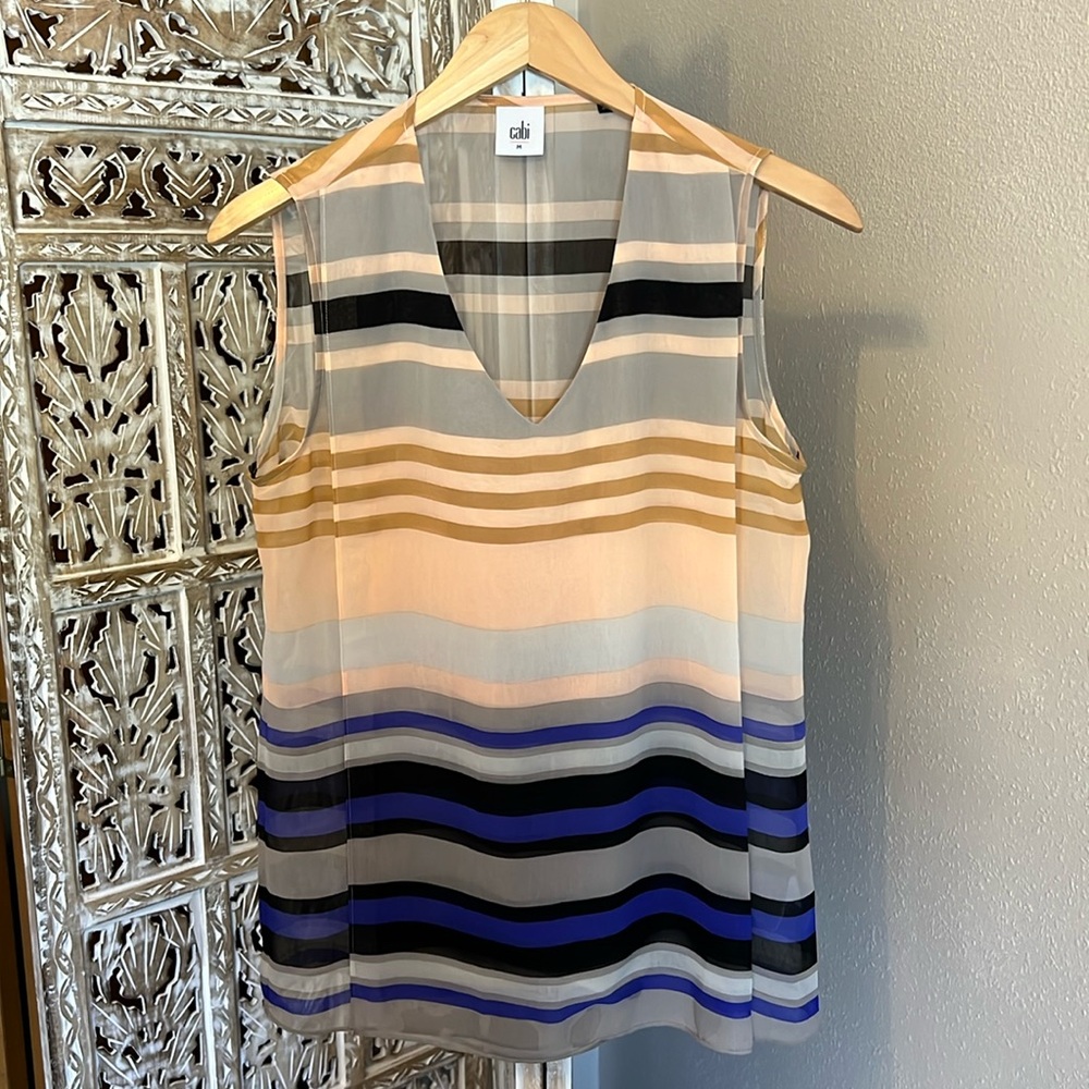 Cabi sheer sleeveless top